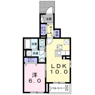 ルミナーレ西浜【1階】の間取り