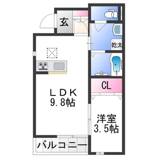 Solis北新【1階】の間取り