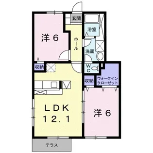 プリムヴェールⅠ【1階】の間取り