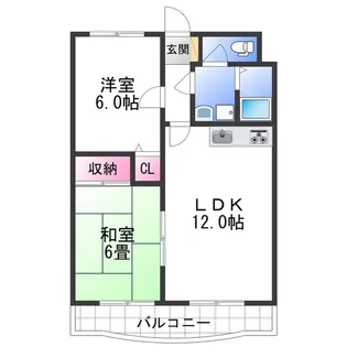 ベルハウス布施屋【2階】の間取り