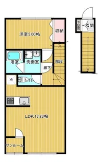 ブルジェオンB【203号室】の間取り