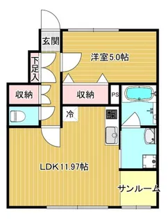 ルミエールF【1階】の間取り
