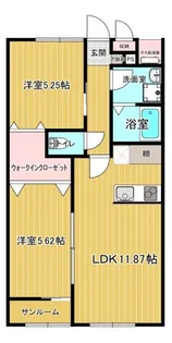 ヴァンクール【1階】の間取り
