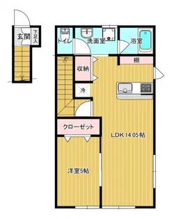 プレステージ【201号室】の間取り