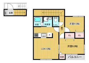 ハッピーロードA【203号室】の間取り