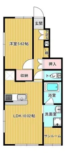 クリスタルステージⅠ【110号室】の間取り