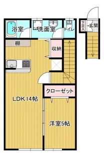 ヴァンクールⅢ【203号室】の間取り
