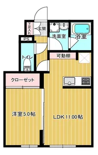 EL vita 城下Ⅱ【103号室】の間取り