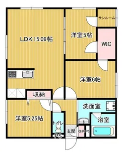 ヴァンクール【1階】の間取り