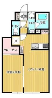 メゾンクレール【107号室】の間取り