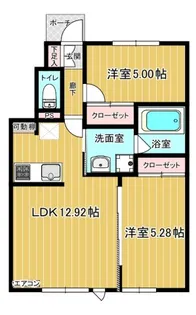 FareEstⅡ【102号室】の間取り