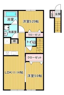 メゾン ルミエールⅡ【202号室】の間取り