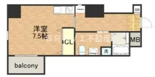 アクアプレイス北浜【9階】の間取り