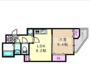 アドバンス心斎橋グランガーデン【5階】の間取り