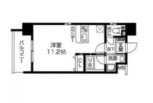 アーバンフラッツ上町【14階】の間取り