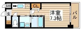ミュプレ北浜【13階】の間取り