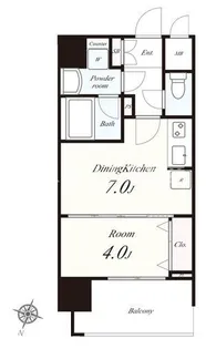セイワパレス京町堀【13階】の間取り