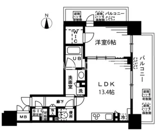 ザ・パークハビオ天満橋【8階】の間取り
