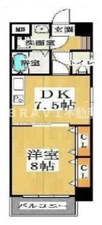 セントアミール南久宝寺【9階】の間取り