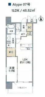 OPUS RESIDENCE SHINSAIBASHI SOUTH【8階】の間取り