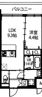 スプランディッド安土町【8階】の間取り