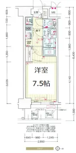 プレサンス堺筋本町センティス【5階】の間取り