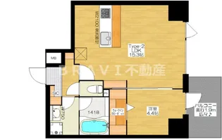 BRAVE徳井町【4階】の間取り