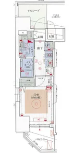 エステムプラザ大手前エヴァース【4階】の間取り