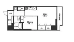 Y’s大手通【4階】の間取り