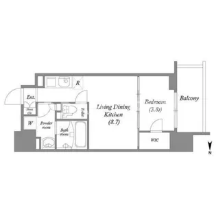 エル・セレーノ天満橋【8階】の間取り