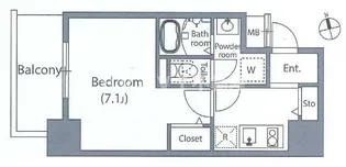 アドバンス上町台シュタット【4階】の間取り
