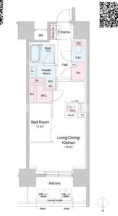 コンフォリア・リヴ北久宝寺Q【5階】の間取り