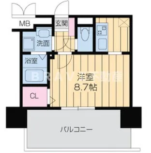 ドゥーエ森ノ宮【9階】の間取り