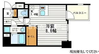 プレサンス上町台リベルテ【6階】の間取り