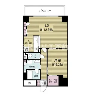 グランルージュ谷町六丁目【11階】の間取り