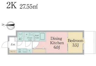 エスリードレジデンス大阪谷町ザ・マークス【7階】の間取り