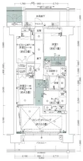ガーデンシティ新金岡【11階】の間取り