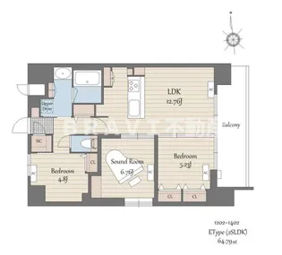 S-RESIDENCE天満橋ar【13階】の間取り