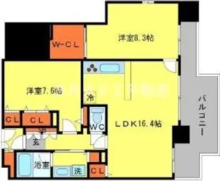 BRAVI南堀江【15階】の間取り