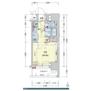 プレサンス難波幸町【10階】の間取り