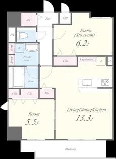 Wonnal堺筋本町【5階】の間取り