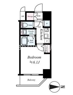 プロシード大阪城南【9階】の間取り