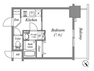 エスリード大阪城アクシス【8階】の間取り