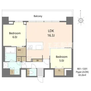 S-RESIDENCE松屋町asence【10階】の間取り