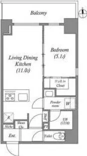 JP noie 上町台龍造寺【9階】の間取り