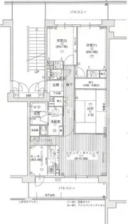 コート北野田カリヨンⅠ番館【7階】の間取り