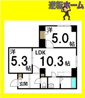 ライズ平岸【3階】の間取り