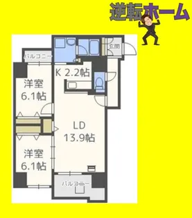 Square Ms614Ⅱ(スクエアマンション614Ⅱ)【7階】の間取り