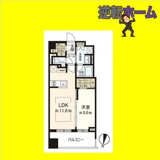 【分譲賃貸】パークリュクス札幌大通公園【4階】の間取り