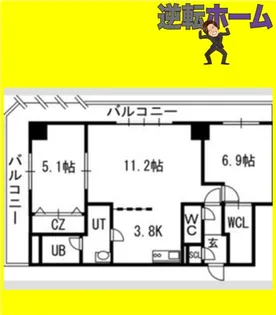 グランカーサ永山公園通 east【9階】の間取り